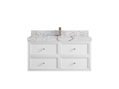 Roswell Floating 42 in. W x 22 in. D Single Sink Bathroom Vanity - Willow Bath and Vanity