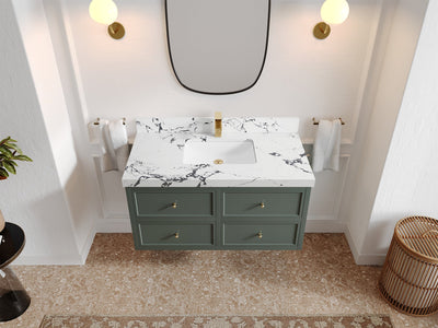 Roswell Floating 42 in. W x 22 in. D Single Sink Bathroom Vanity - Willow Bath and Vanity