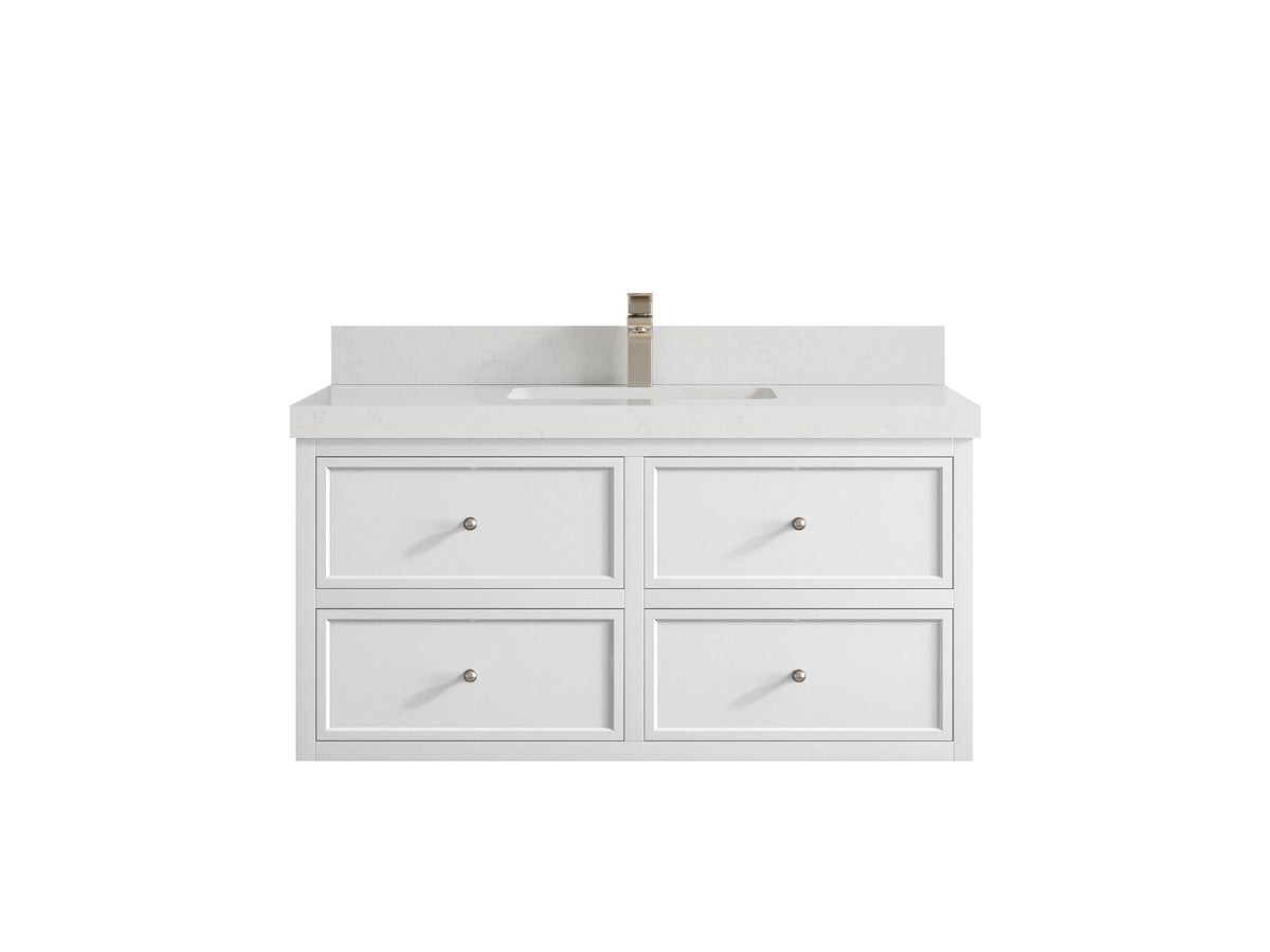 Roswell Floating 42 in. W x 22 in. D Single Sink Bathroom Vanity - Willow Bath and Vanity