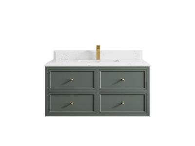 Roswell Floating 42 in. W x 22 in. D Single Sink Bathroom Vanity - Willow Bath and Vanity