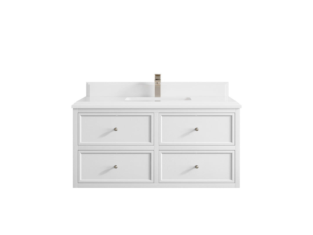 Roswell Floating 42 in. W x 22 in. D Single Sink Bathroom Vanity - Willow Bath and Vanity
