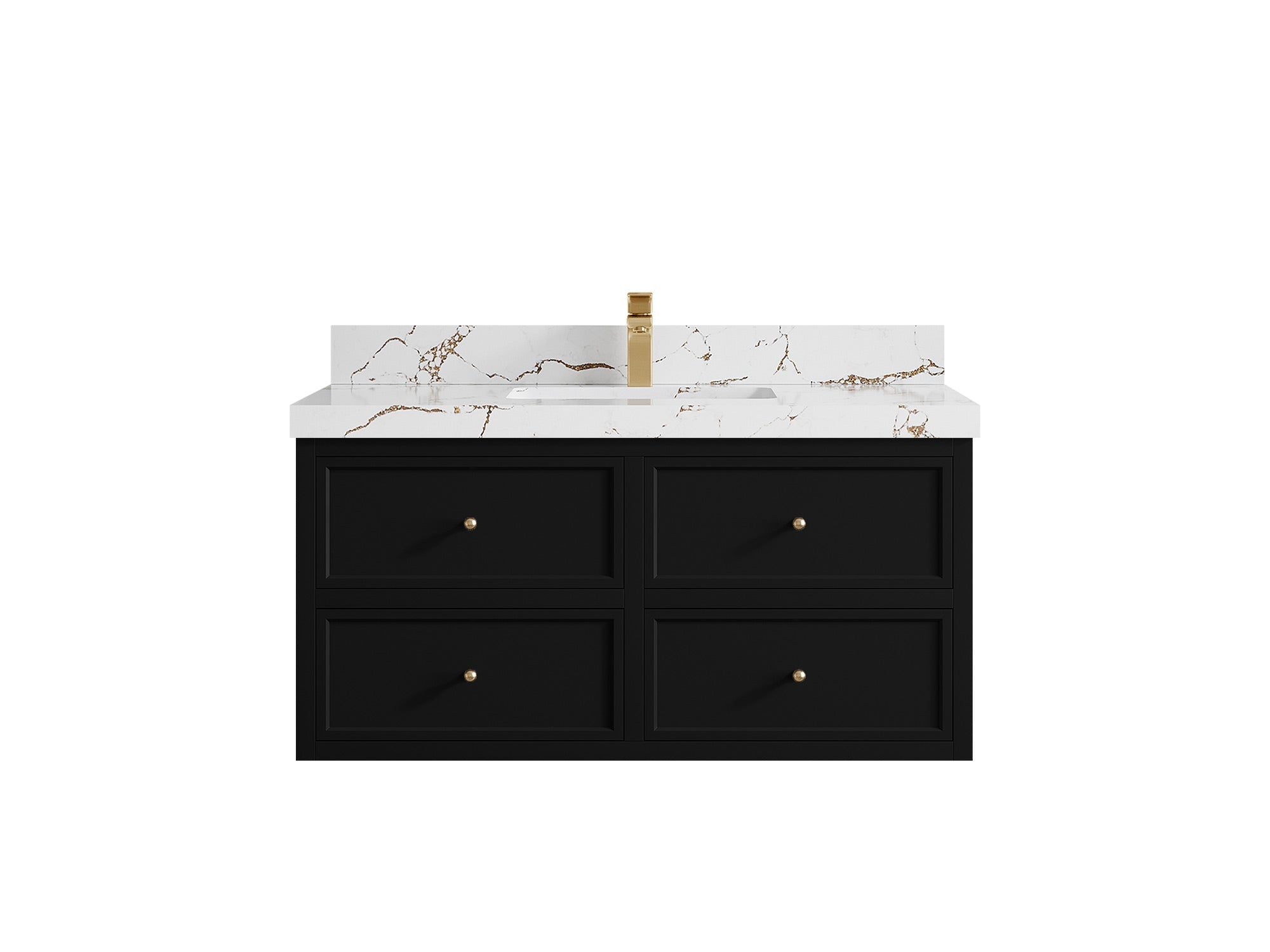 Roswell Floating 42 in. W x 22 in. D Single Sink Bathroom Vanity - Willow Bath and Vanity