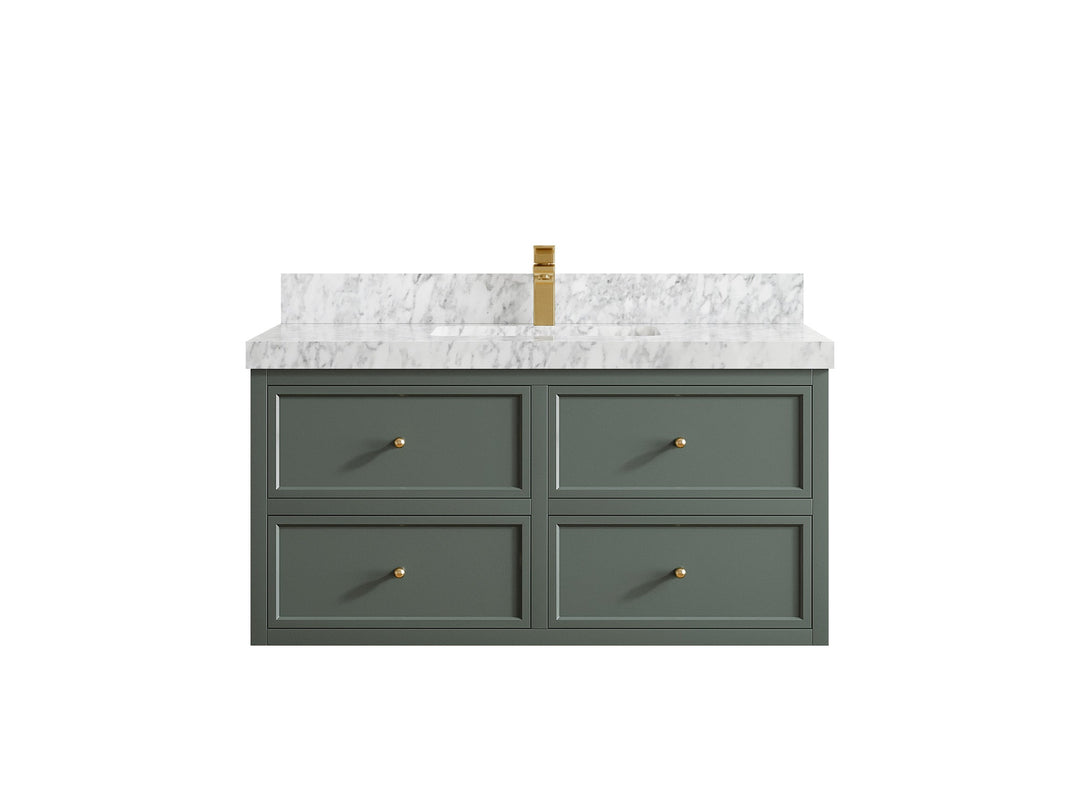 Roswell Floating 42 in. W x 22 in. D Single Sink Bathroom Vanity - Willow Bath and Vanity