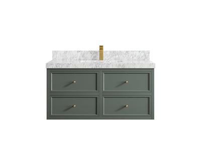 Roswell Floating 42 in. W x 22 in. D Single Sink Bathroom Vanity - Willow Bath and Vanity