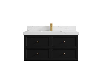 Roswell Floating 42 in. W x 22 in. D Single Sink Bathroom Vanity - Willow Bath and Vanity