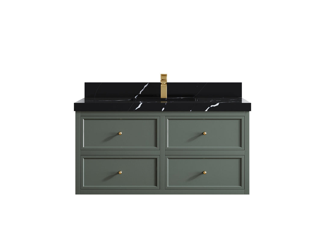Roswell Floating 42 in. W x 22 in. D Single Sink Bathroom Vanity - Willow Bath and Vanity
