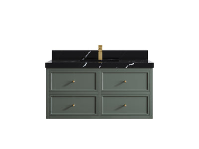 Roswell Floating 42 in. W x 22 in. D Single Sink Bathroom Vanity - Willow Bath and Vanity