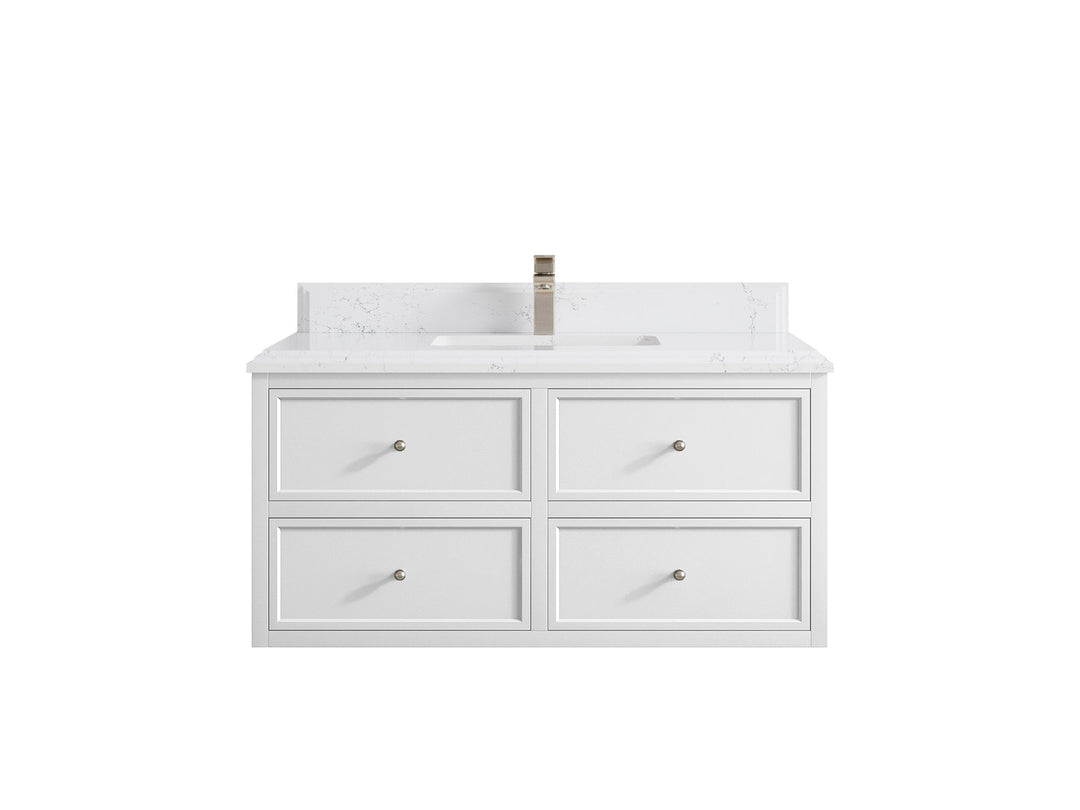 Roswell Floating 42 in. W x 22 in. D Single Sink Bathroom Vanity - Willow Bath and Vanity