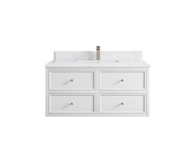 Roswell Floating 42 in. W x 22 in. D Single Sink Bathroom Vanity - Willow Bath and Vanity