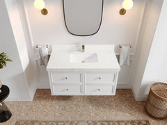 Roswell Floating 42 in. W x 22 in. D Single Sink Bathroom Vanity - photo 30