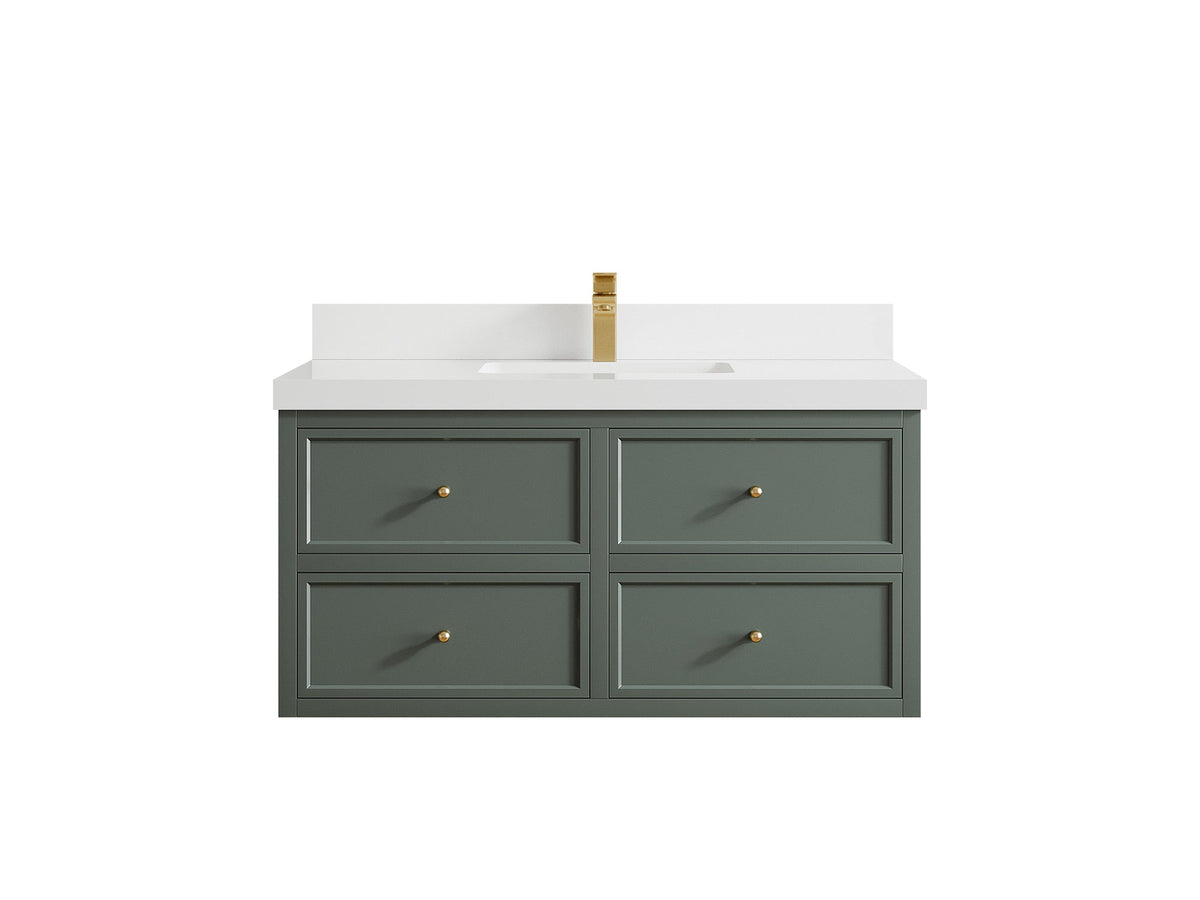 Roswell Floating 42 in. W x 22 in. D Single Sink Bathroom Vanity - Willow Bath and Vanity