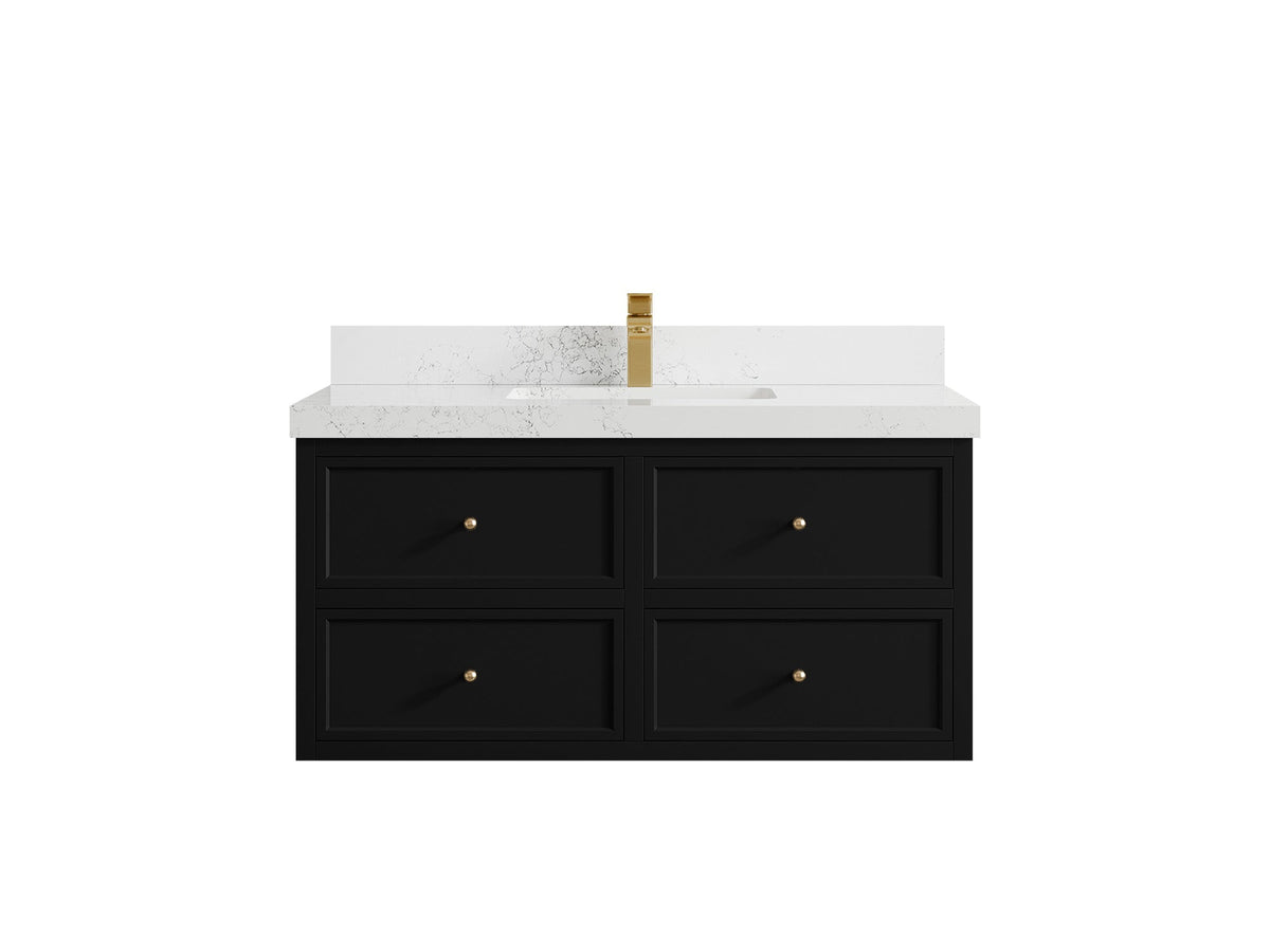 Roswell Floating 42 in. W x 22 in. D Single Sink Bathroom Vanity - Willow Bath and Vanity