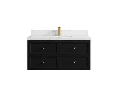 Roswell Floating 42 in. W x 22 in. D Single Sink Bathroom Vanity - Willow Bath and Vanity