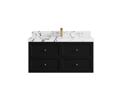 Roswell Floating 42 in. W x 22 in. D Single Sink Bathroom Vanity - Willow Bath and Vanity