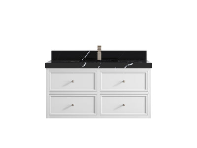 Roswell Floating 42 in. W x 22 in. D Single Sink Bathroom Vanity - Willow Bath and Vanity