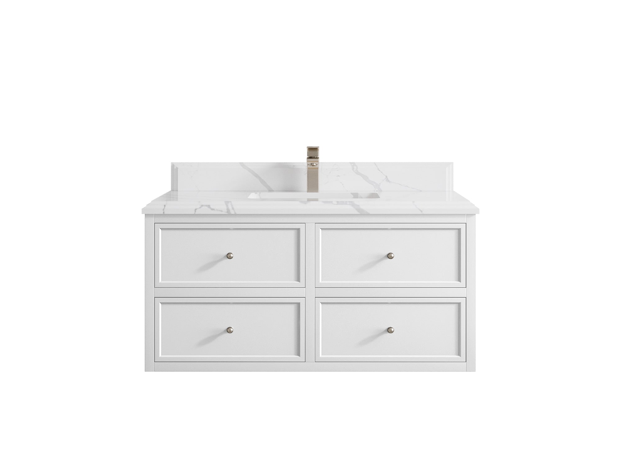 Roswell Floating 42 in. W x 22 in. D Single Sink Bathroom Vanity - Willow Bath and Vanity
