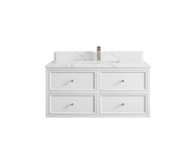Roswell Floating 42 in. W x 22 in. D Single Sink Bathroom Vanity - Willow Bath and Vanity