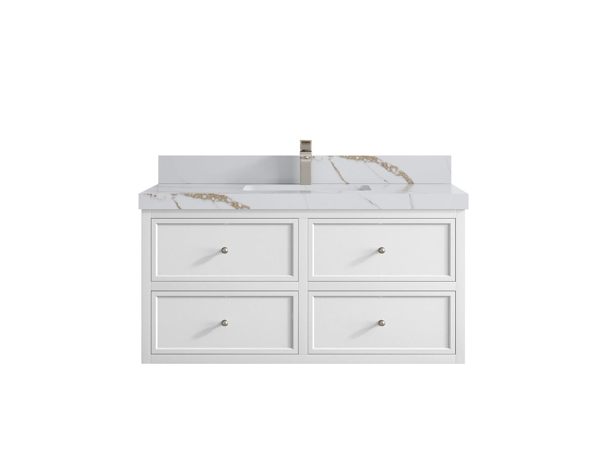 Roswell Floating 42 in. W x 22 in. D Single Sink Bathroom Vanity - Willow Bath and Vanity