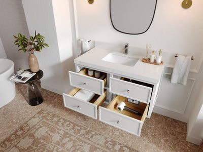Roswell Floating 42 in. W x 22 in. D Single Sink Bathroom Vanity - Willow Bath and Vanity