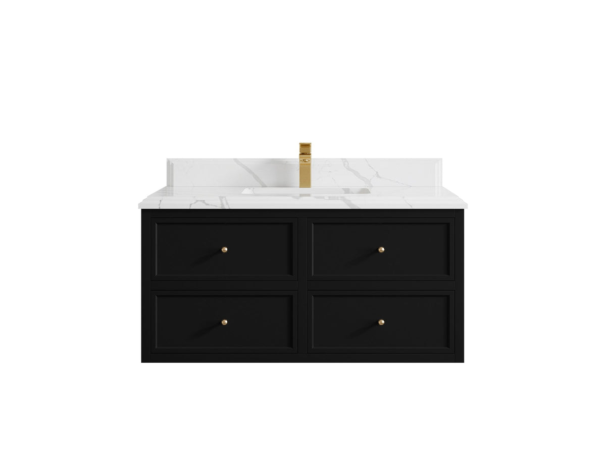 Roswell Floating 42 in. W x 22 in. D Single Sink Bathroom Vanity - Willow Bath and Vanity