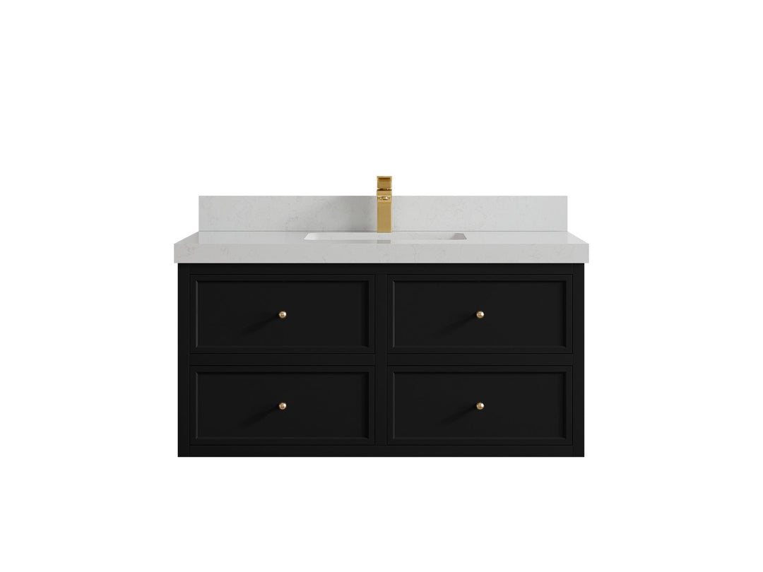 Roswell Floating 42 in. W x 22 in. D Single Sink Bathroom Vanity - Willow Bath and Vanity