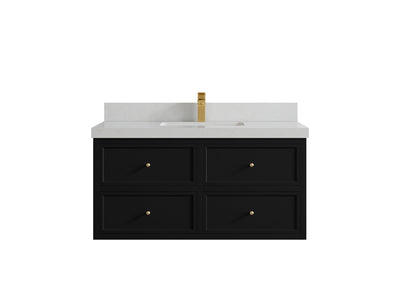 Roswell Floating 42 in. W x 22 in. D Single Sink Bathroom Vanity - Willow Bath and Vanity