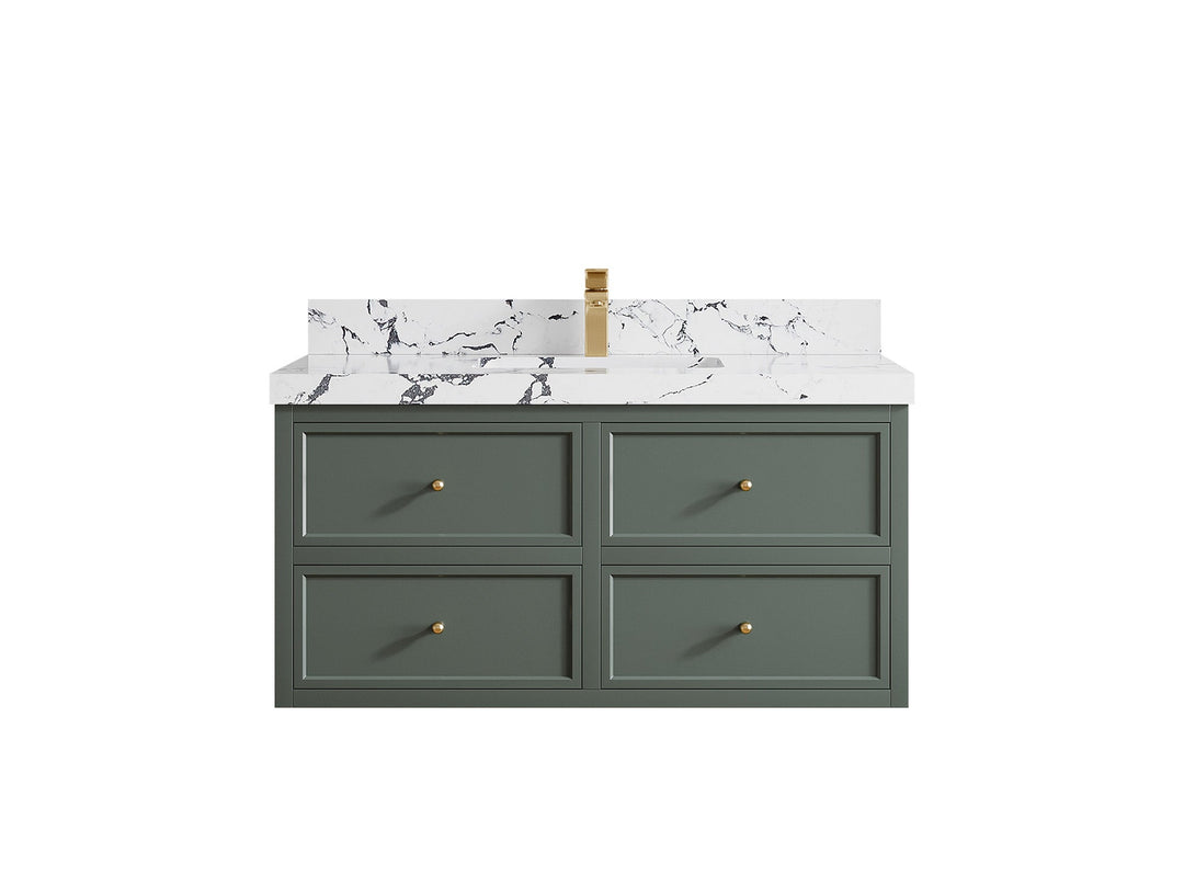 Roswell Floating 42 in. W x 22 in. D Single Sink Bathroom Vanity - Willow Bath and Vanity
