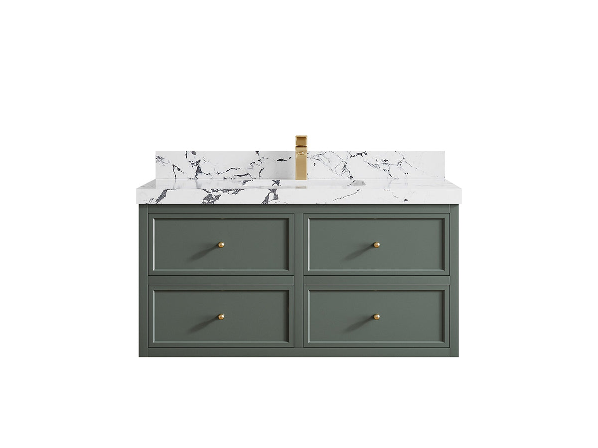 Roswell Floating 42 in. W x 22 in. D Single Sink Bathroom Vanity - Willow Bath and Vanity