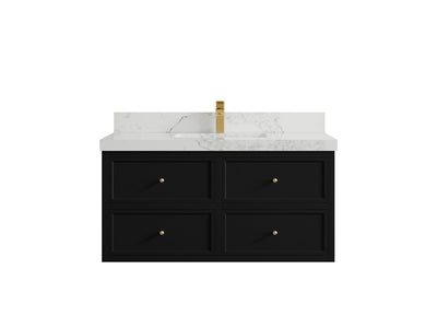 Roswell Floating 42 in. W x 22 in. D Single Sink Bathroom Vanity - Willow Bath and Vanity