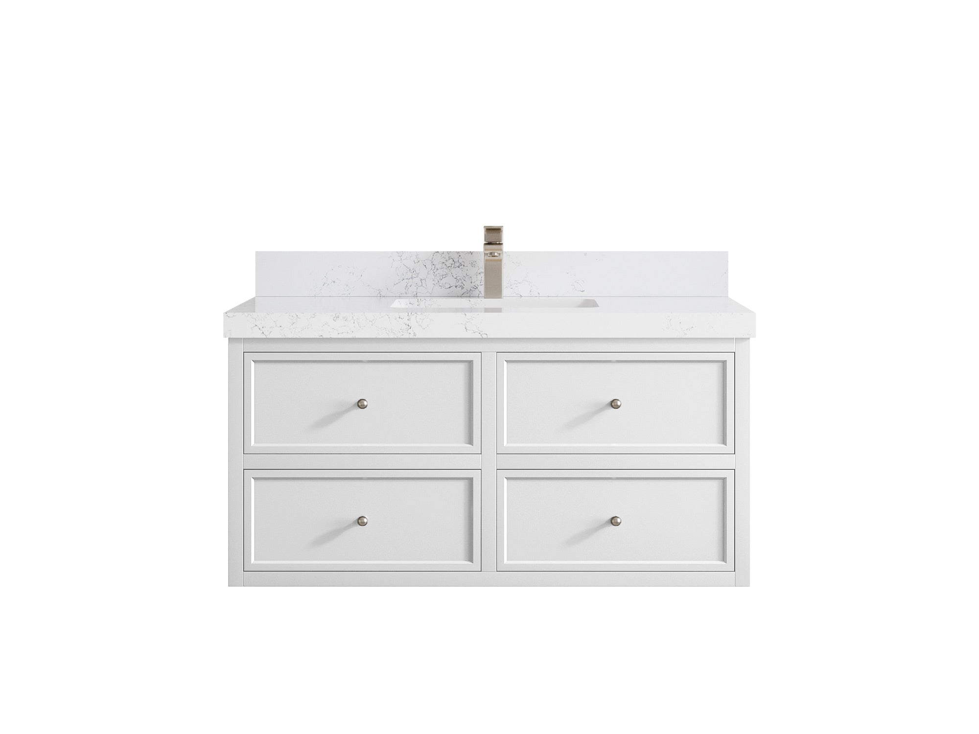 Roswell Floating 42 in. W x 22 in. D Single Sink Bathroom Vanity - Willow Bath and Vanity