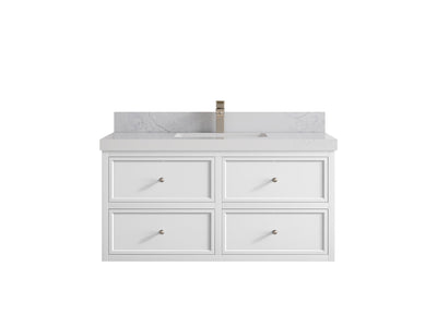 Roswell Floating 42 in. W x 22 in. D Single Sink Bathroom Vanity - Willow Bath and Vanity