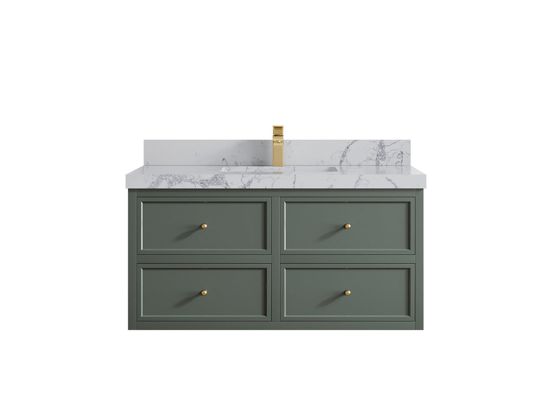 Roswell Floating 42 in. W x 22 in. D Single Sink Bathroom Vanity - Willow Bath and Vanity