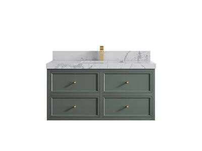 Roswell Floating 42 in. W x 22 in. D Single Sink Bathroom Vanity - Willow Bath and Vanity