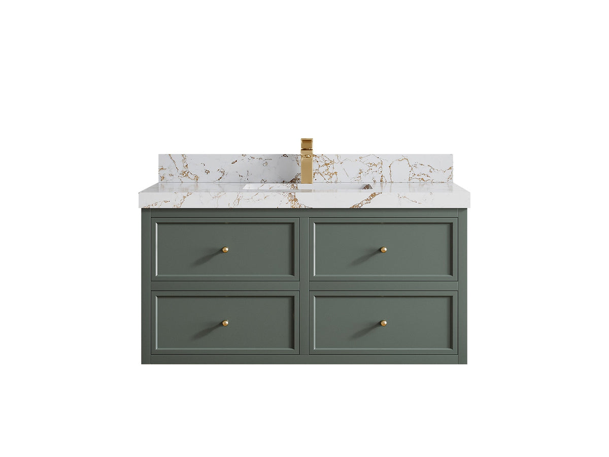 Roswell Floating 42 in. W x 22 in. D Single Sink Bathroom Vanity - Willow Bath and Vanity