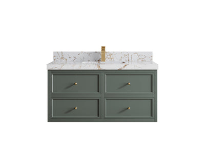Roswell Floating 42 in. W x 22 in. D Single Sink Bathroom Vanity - Willow Bath and Vanity