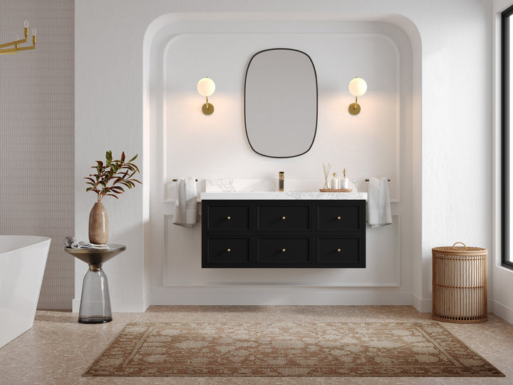 Roswell Floating 48 in. W x 22 in. D Single Sink Bathroom Vanity - photo 4
