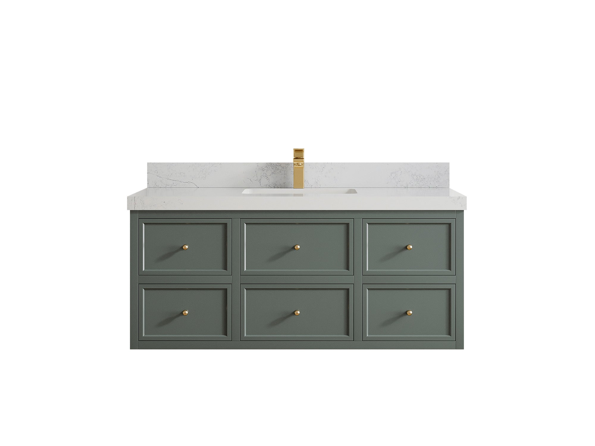 Roswell Floating 48 in. W x 22 in. D Single Sink Bathroom Vanity - Willow Bath and Vanity