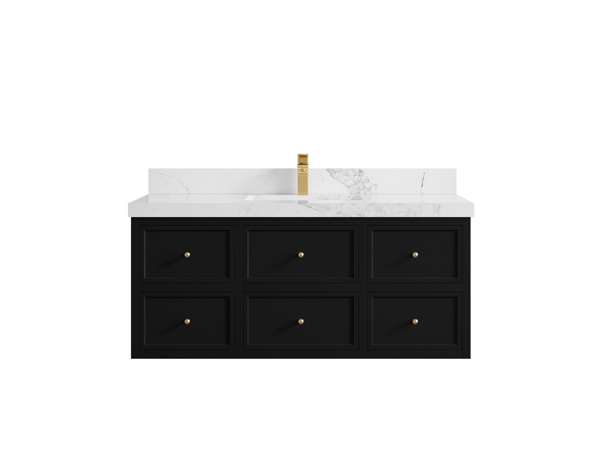 Roswell Floating 48 in. W x 22 in. D Single Sink Bathroom Vanity - Willow Bath and Vanity