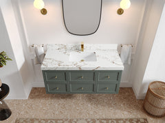 Roswell Floating 48 in. W x 22 in. D Single Sink Bathroom Vanity - photo 36