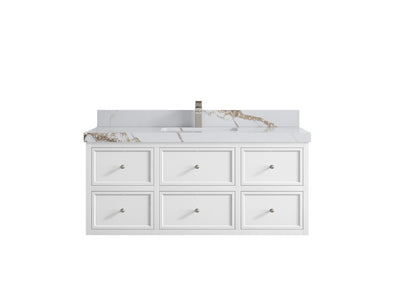 Roswell Floating 48 in. W x 22 in. D Single Sink Bathroom Vanity - Willow Bath and Vanity