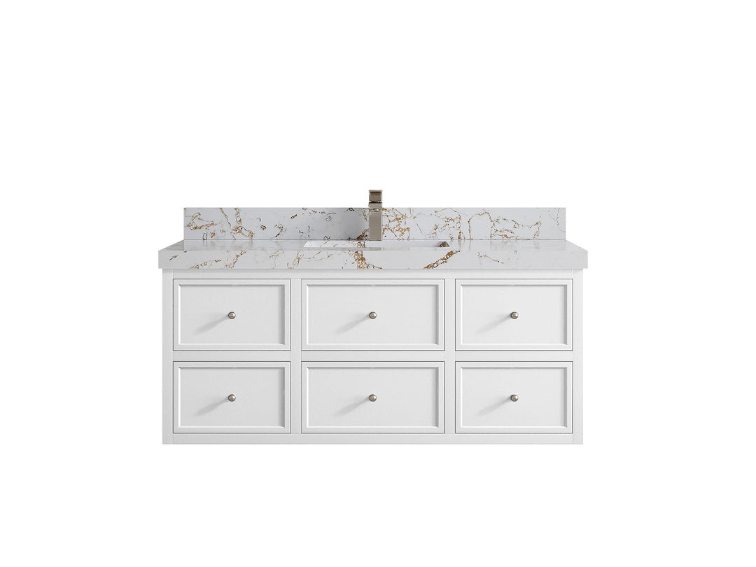 Roswell Floating 48 in. W x 22 in. D Single Sink Bathroom Vanity - Willow Bath and Vanity