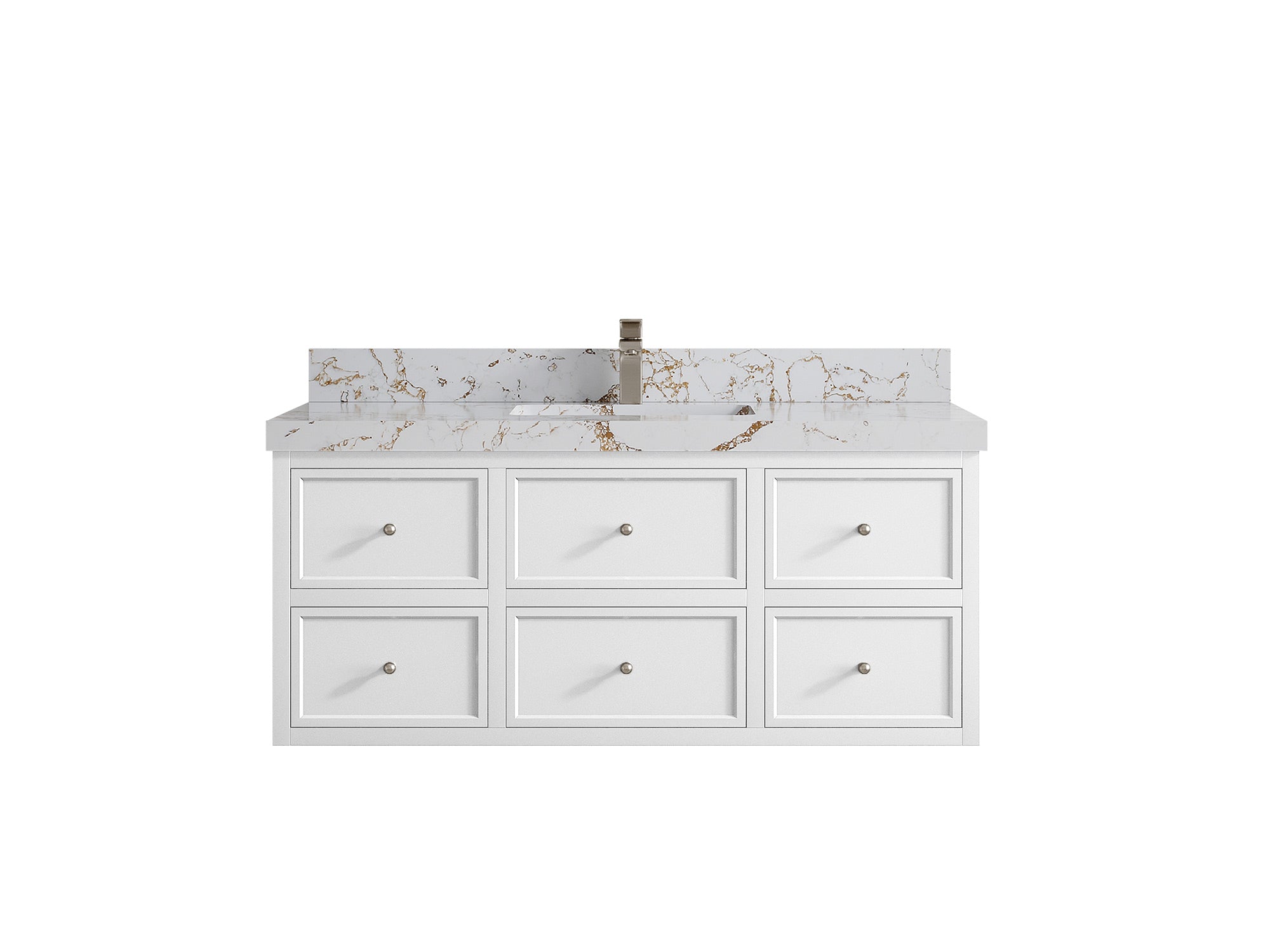 Roswell Floating 48 in. W x 22 in. D Single Sink Bathroom Vanity - Willow Bath and Vanity