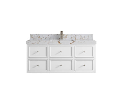 Roswell Floating 48 in. W x 22 in. D Single Sink Bathroom Vanity - Willow Bath and Vanity
