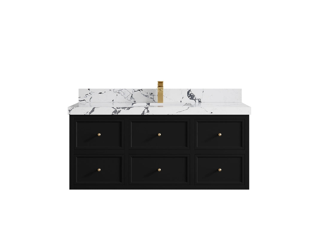 Roswell Floating 48 in. W x 22 in. D Single Sink Bathroom Vanity - Willow Bath and Vanity