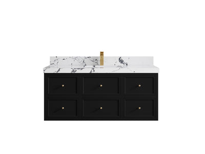 Roswell Floating 48 in. W x 22 in. D Single Sink Bathroom Vanity - Willow Bath and Vanity