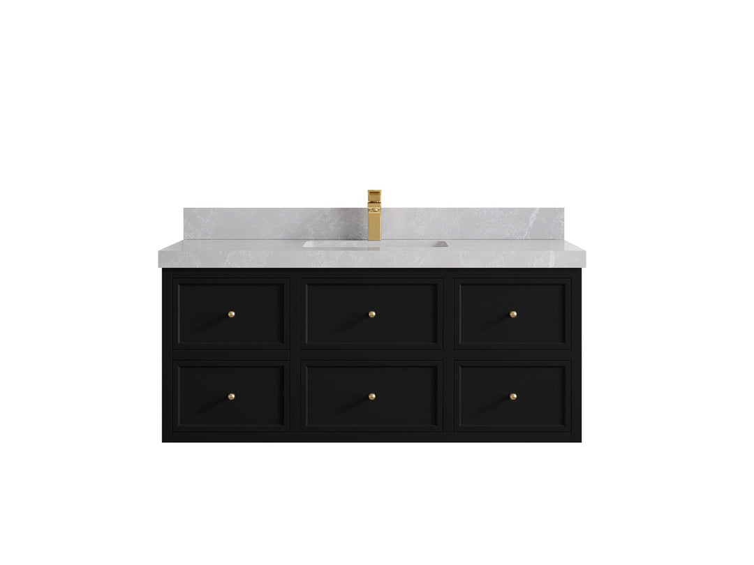 Roswell Floating 48 in. W x 22 in. D Single Sink Bathroom Vanity - Willow Bath and Vanity