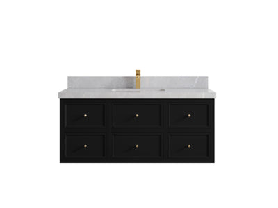 Roswell Floating 48 in. W x 22 in. D Single Sink Bathroom Vanity - Willow Bath and Vanity