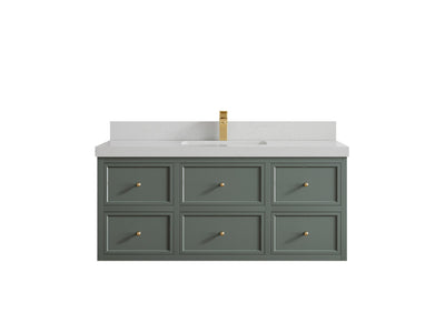 Roswell Floating 48 in. W x 22 in. D Single Sink Bathroom Vanity - Willow Bath and Vanity