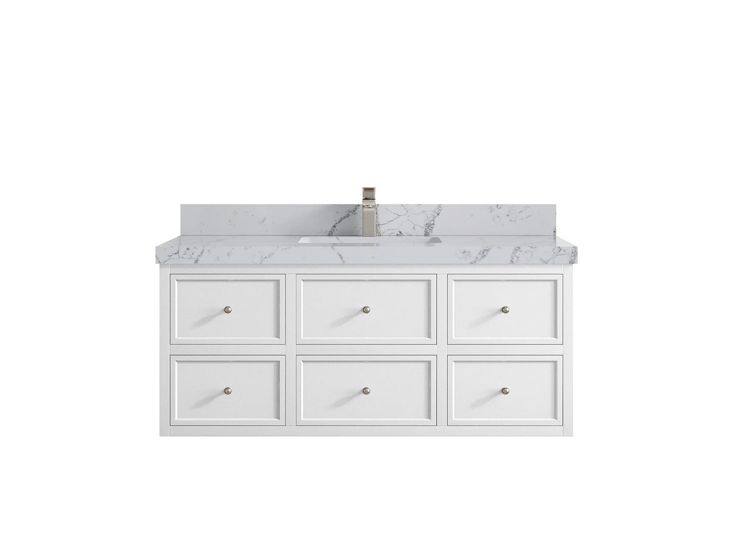 Roswell Floating 48 in. W x 22 in. D Single Sink Bathroom Vanity - Willow Bath and Vanity