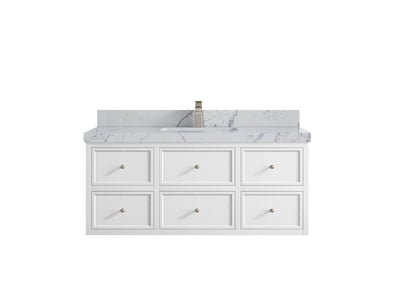 Roswell Floating 48 in. W x 22 in. D Single Sink Bathroom Vanity - Willow Bath and Vanity